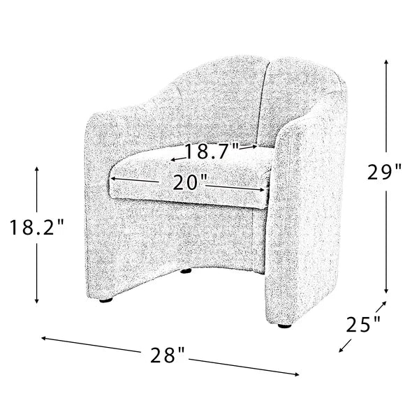 Acke Upholstered Barrel Chair Salvage & Co Fishers