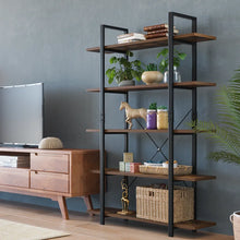 Load image into Gallery viewer, Brown Ackles 69.7&#39;&#39; H x 47.2&#39;&#39; W Standard Bookcase
