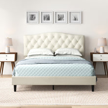 Load image into Gallery viewer, Adal Tufted Upholstered Low Profile Platform QUEEN Bed AH3470
