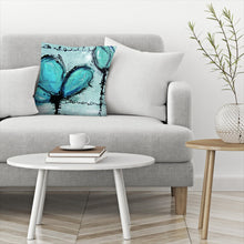 Load image into Gallery viewer, Adaliz Fleurs Turquoise Throw Pillow 2316CDR/GL
