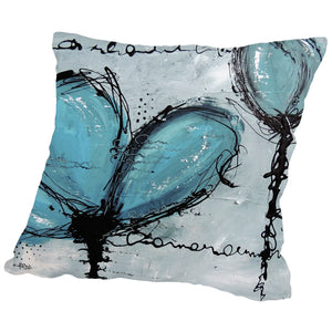 Adaliz Fleurs Turquoise Throw Pillow 2316CDR/GL