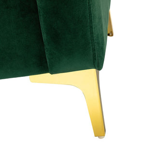 Green Adalynn 51'' Velvet Square Arm Loveseat