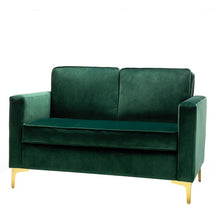 Load image into Gallery viewer, Green Adalynn 51&#39;&#39; Velvet Square Arm Loveseat
