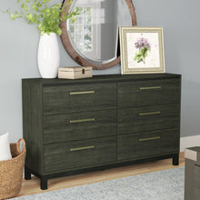 Load image into Gallery viewer, Antique gray Adam 6 Drawer Double Dresser
