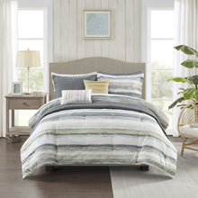Load image into Gallery viewer, King/Cal King Comforter + 7 Additional Pieces Yellow Adam 8 Piece Printed Seersucker Comforter and Coverlet Set Collection
