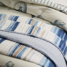 Load image into Gallery viewer, Adams Blue Microfiber Reversible 6 Piece Coverlet / Bedspread Set full/queen
