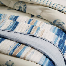 Load image into Gallery viewer, King/Cal. King Coverlet + 5 Additional Pieces Aqua Adams Quilted Reversible 6 Piece Coverlet Set
