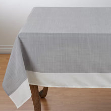 Load image into Gallery viewer, Adamson Banded Border Tablecloth, 140&quot; L x 67&quot; W
