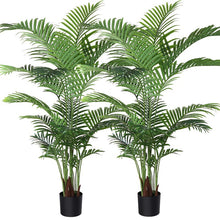 Load image into Gallery viewer, 65&quot; H x 7.87&quot; W x 7.67&quot; D Adcock 2 - Piece Artificial Palm Tree in Pot Set (Set of 2)
