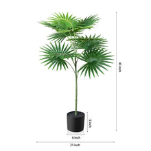 Load image into Gallery viewer, 43&quot; H x 21&quot; W x 21&quot; D Adcock Artificial Palm Tree in Pot (SET OF 2)
