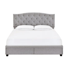 Load image into Gallery viewer, Gray Additri Tufted Upholstered Low Profile Storage Platform Bed queen
