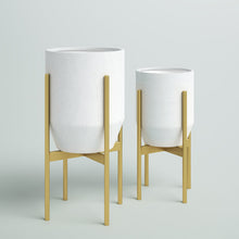 Load image into Gallery viewer, Addyson 2-Piece Iron Pot Planter Set
