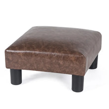 Load image into Gallery viewer, Adeco Distressed Brown Ottoman Footstool small

