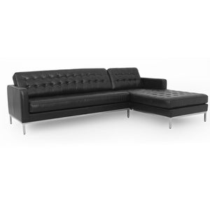 Adele 101" Wide Genuine Leather Sofa & Chaise 6408RR-OB