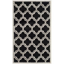 Load image into Gallery viewer, Adeleine Geometric Area Rug in Anthracite/Ivory  3 x 5
