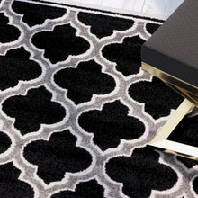 Load image into Gallery viewer, Adeleine Geometric Area Rug in Anthracite/Ivory  3 x 5
