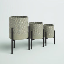 Load image into Gallery viewer, Adelia 3 Piece Metal Pot Planter

