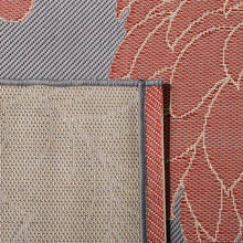 Load image into Gallery viewer, Adelmino Power Loom Polypropylene Blend Anthracite/Red Indoor/Outdoor Rug, Runner 2&#39;3&quot; x 6&#39;7&quot;
