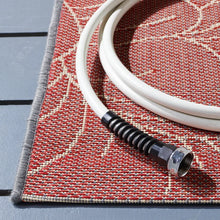 Load image into Gallery viewer, Adelmino Power Loom Polypropylene Blend Anthracite/Red Indoor/Outdoor Rug, Runner 2&#39;3&quot; x 6&#39;7&quot;
