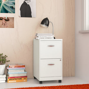 Adelmis 14.25'' Wide 2 -Drawer Mobile Steel Vertical Filing Cabinet