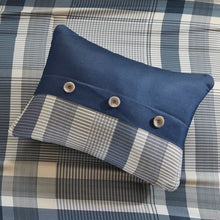 Load image into Gallery viewer, Adelyn Navy/Taupe Microfiber Modern &amp; Contemporary Comforter Set full
