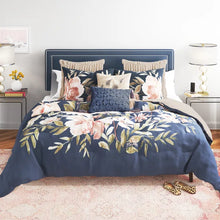 Load image into Gallery viewer, Adelynn Navy Standard Cotton 8 Piece Comforter Set king(Set of 8)
