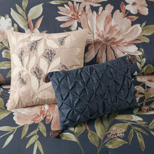 Load image into Gallery viewer, King Comforter + 7 Additional Pieces Adelynn Navy Standard Cotton 8 Piece Comforter Set
