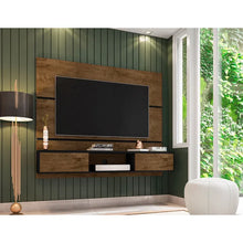 Load image into Gallery viewer, Rustic Brown/Black Aderyn Floating Entertainment Center for TVs up to 55&quot;
