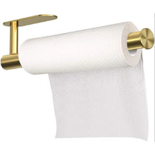 Load image into Gallery viewer, Gold Adhesive Wall Cabinet Mounted Paper Towel Holder
