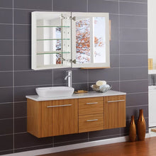 Load image into Gallery viewer, White Adine Medicine Cabinet With Adjustable Glass Shelves
