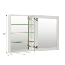 Load image into Gallery viewer, White Adine Medicine Cabinet With Adjustable Glass Shelves
