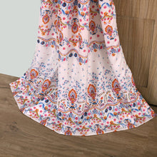 Load image into Gallery viewer, Adira Floral Sheer Tab Top Curtain Panels (Set of 2)
