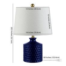 Load image into Gallery viewer, Adit 20.5" Navy Blue Table Lamp
