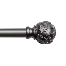 Load image into Gallery viewer, 36&quot; - 72&quot; Gunmetal Adjustable 1&quot; Single Curtain Rod

