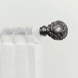 36" - 72" Gunmetal Adjustable 1" Single Curtain Rod