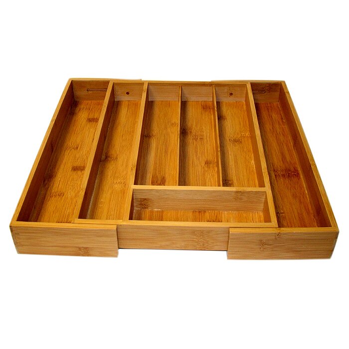 Brown Bamboo Adjustable Drawer Organizer (55MM)