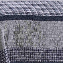 Load image into Gallery viewer, King Adleson Navy/Gray Standard Cotton 136 TC Reversible Modern &amp; Contemporary Quilt
