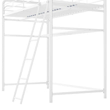 Load image into Gallery viewer, White Adonis Twin Loft Bed with Shelves
