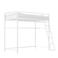 Load image into Gallery viewer, White Adonis Twin Loft Bed with Shelves
