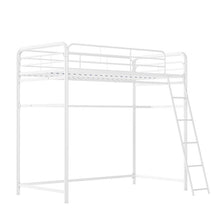 Load image into Gallery viewer, White Adonis Twin Loft Bed with Shelves
