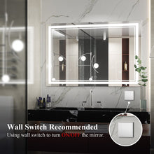 Load image into Gallery viewer, Adorna Frameless LED Lighted Bathroom / Vanity Mirror with Brightness Adjustable, Memory Function, Anti-fog

