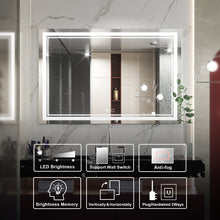 Load image into Gallery viewer, Adorna Frameless LED Lighted Bathroom / Vanity Mirror with Brightness Adjustable, Memory Function, Anti-fog
