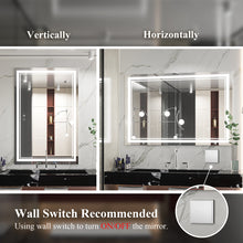 Load image into Gallery viewer, Adorna Frameless LED Lighted Bathroom / Vanity Mirror with Brightness Adjustable, Memory Function, Anti-fog
