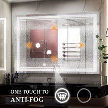 Load image into Gallery viewer, Adorna Frameless LED Lighted Bathroom / Vanity Mirror with Brightness Adjustable, Memory Function, Anti-fog
