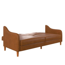Load image into Gallery viewer, Adreanna 77&#39;&#39; Faux Leather Round Arm Sleeper
