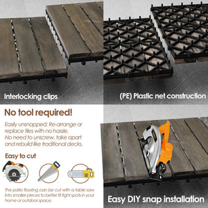 Adt Plastic Interlocking Deck Tile (Set of 10)
