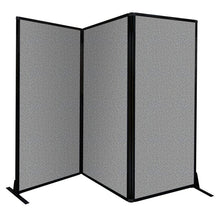 Load image into Gallery viewer, 88&quot; H x 100&quot; W Charcoal  Gray Afford-a-Wall Folding Portable and Partition with acoustical 2 Panel Freestanding Room Divider 4323RR
