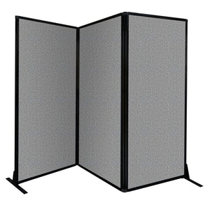 88" H x 100" W Charcoal  Gray Afford-a-Wall Folding Portable and Partition with acoustical 2 Panel Freestanding Room Divider 4323RR