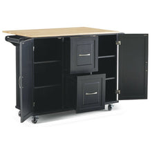 Load image into Gallery viewer, Aftonshire 44.5&#39;&#39; Wide Rolling Kitchen Island with Solid Wood Top
