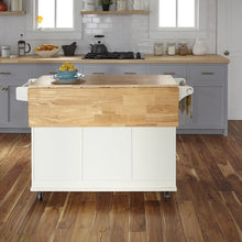 Load image into Gallery viewer, Aftonshire 44.5&#39;&#39; Wide Rolling Kitchen Island with Solid Wood Top
